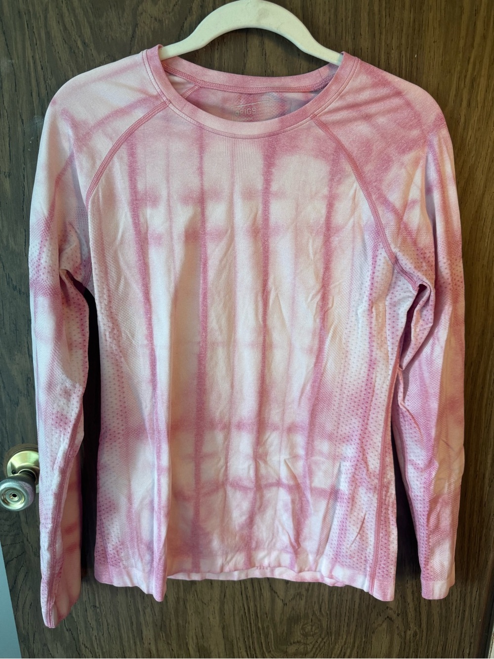 Rare FIGS Seamless Pink Tie-Dye Long Sleeve Underscrubs